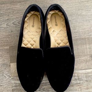 Birdies black velvet flats